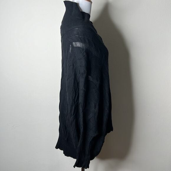 Barneys New York Black Vintage Open Neck Sweater - Picture 7 of 10